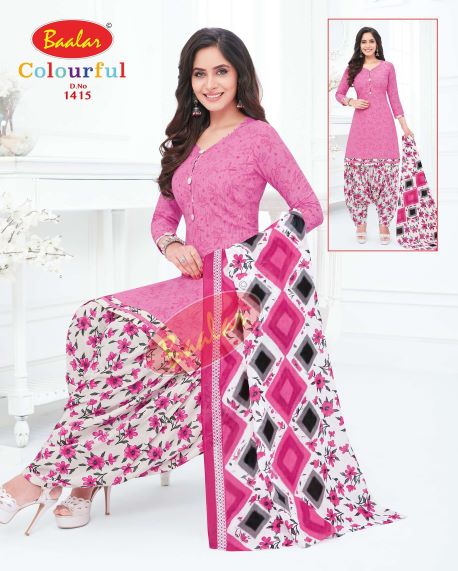 Baalar Colourful Vol-14 Cotton Designer Exclusive Patiyala Dress Material